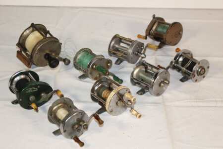 9 Vintage Bate Casting Reels