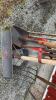 Lot of shovels, hoe and five prong pitchfork - 2