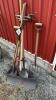 Lot of shovels, hoe and five prong pitchfork - 4