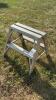 Two step aluminum step ladder