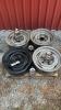 Lot of 4 Steel 15in Rims and Center Caps