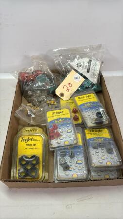 Qty of Plastic & Metal Spray Tips,Caps,Gaskets Etc