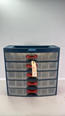 5 Drawer Plastic Mastercraft Parts Bin