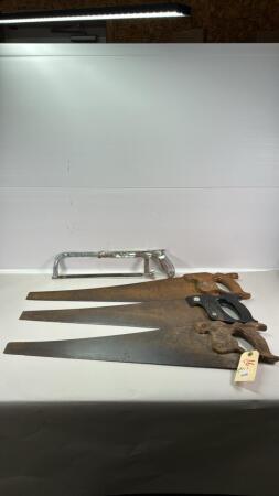 3 Wood Hand Saws and One Hack Saw