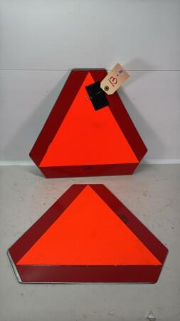 2 Steel Slow Moving Vehicle Signs