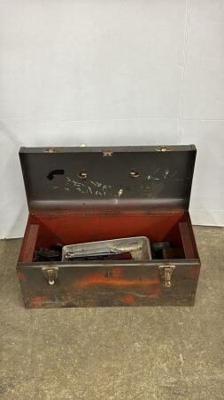 Metal Tool Box with Contents