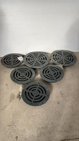 (6) PLASTIC DRAIN COVERS