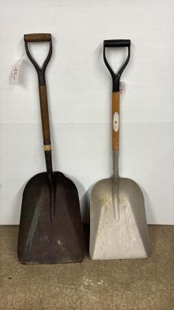 (1) ALUMINUM & (1) STEEL SCOOP SHOVEL