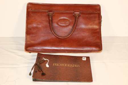 Bugatti Leather Bag, and Old Photograph Album