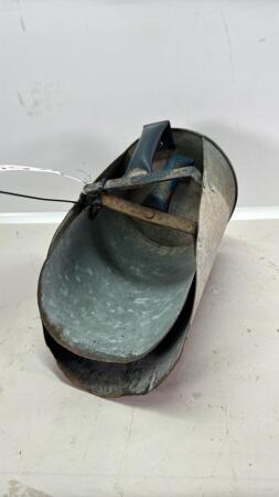 PAIR OF GALVANIZED FEED SCOOPS