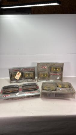 (4) SETS OF HALOGEN SAFETY LIGHTS