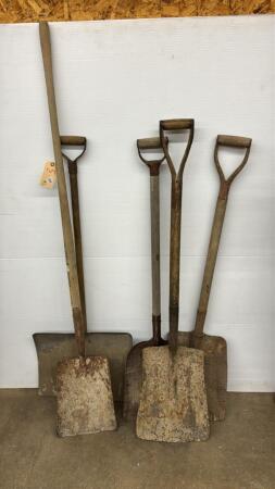 (5) WELL USED SHOVELS