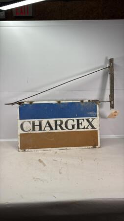 20IN WIDE CHARGEX METAL SIGN