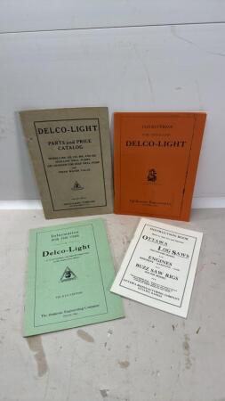 (3) DELCO-LIGHT BOOKLETS & OTTAWA LOG SAW BOOK