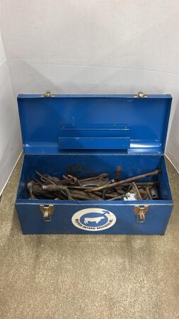 Metal Tool Box with Contents