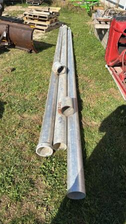 3 LENGTHS OF 20FT X 6IN ALUMINUM BLOWER PIPE