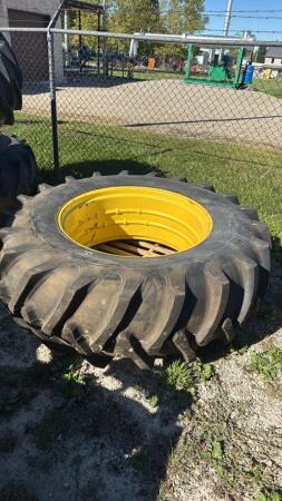 20.8-38 TIRE ON OPEN RIM