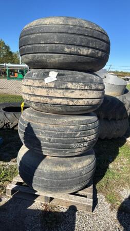 SET OF 4 - 19L-16.1 TIRES ON 8-BOLT RIMS