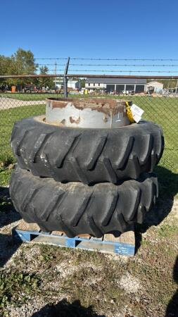 PAIR OF 16.9-34 T-RAIL DUALS