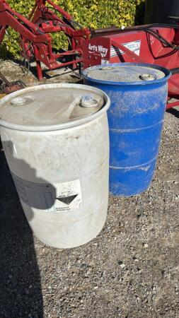 PAIR OF 45 GALLON POLY BARRELS