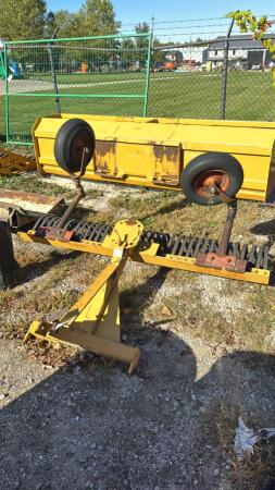 3PTH 6FT LANDSCAPE RAKE WITH DOLLY WHEELS