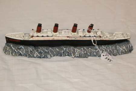 Titanic Model Ship On Base