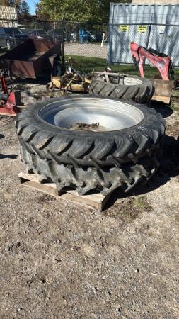 PAIR OF 300/95R46 TIRES ON RIMS