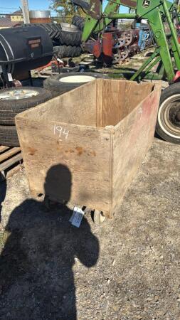 WOODEN FEED CART