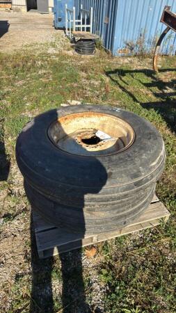 PAIR OF GOODYEAR 11.25-24 TIRES ON RIMS