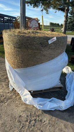 50 ROUND BALES OF WRAPPED DRY HAY