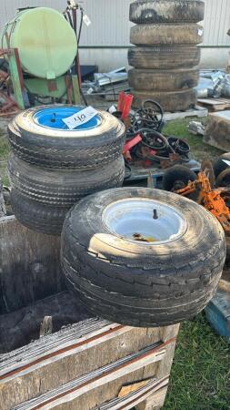 (4) ASSORTED TIRES & RIMS