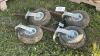 SET OF 4 - 4.10 3.50-4 TIRES & RIMS - 2