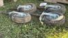 SET OF 4 - 4.10 3.50-4 TIRES & RIMS - 3