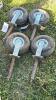 SET OF 4 - 4.10 3.50-4 TIRES & RIMS - 4