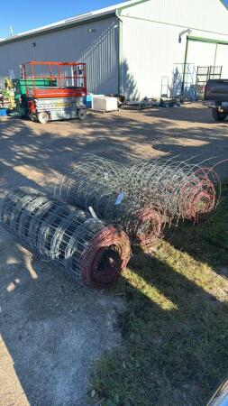 (3) ROLLS OF WOVEN FENCE WIRE