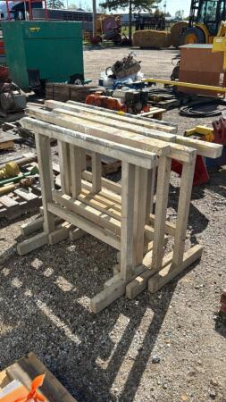 (7) WOODEN TABLE STANDS