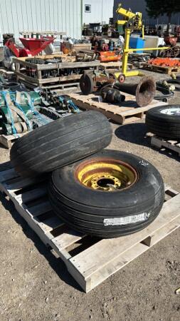 FIRESTONE & GALAXY 11L-15 TIRES ON 6 BOLT RIMS