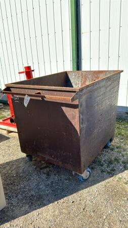 ROLL AROUND METAL GARBAGE BIN