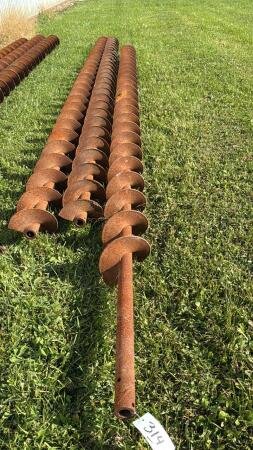 (3) LENGTHS OF 9IN AUGER FLIGHTING