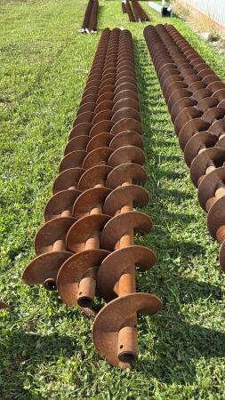 (3) LENGTHS OF 9IN AUGER FLIGHTING