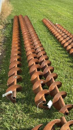 (3) LENGTHS OF 9IN AUGER FLIGHTING