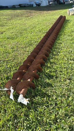 (2) LENGTHS OF 7IN AUGER FLIGHTING