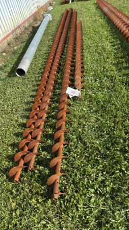 (4) LENGTHS OF 5IN AUGER FLIGHTING