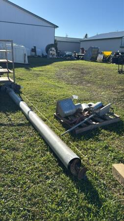 HUTCHISON 35FT BIN UNLOAD AUGER W/3HP MOTOR