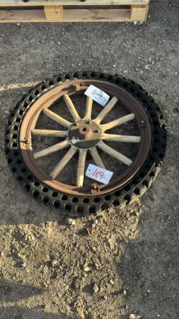 WOODEN SPOKED WHEEL