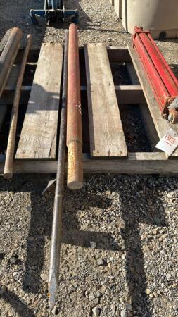 IRON POST DRIVER & (1) PINCH BAR