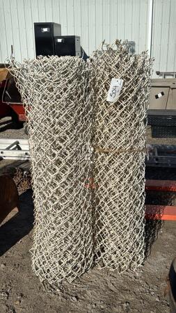 2 ROLLS OF 48IN HIGH VINYL CHAIN LINK FENCING