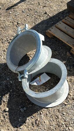(2) 10IN GALVANIZED PIPE FITTINGS