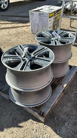 (4) ALUMINUM 5 BOLT MUSTANG RIMS