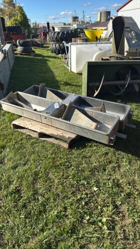 (2) STAINLESS 6FT WALL MOUNT WATER TROUGHS